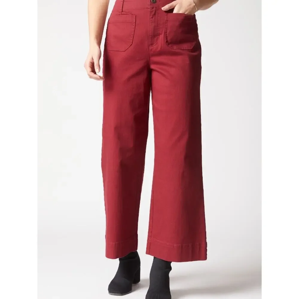 NWT - Habitat Stretch Denim Wide Ankle Jean - Size 16 - Picture 2 of 7